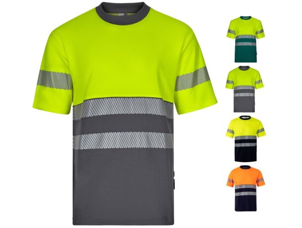Camiseta de piqué bicolor Bastet de alta visibilidad detalle 1