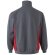 Sudadera de rizo bicolor Svarog cuello alto media cremallera Gris/Rojo detalle 11