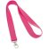 lanyard de poliester con mosqueton personalizada rosa