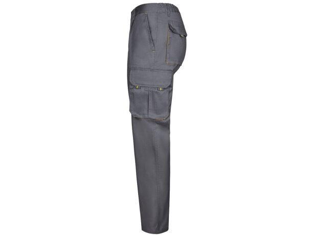 Pantalón de sarga multibolsillos bicolor VL Hypnos Gris/Amarillo detalle 71