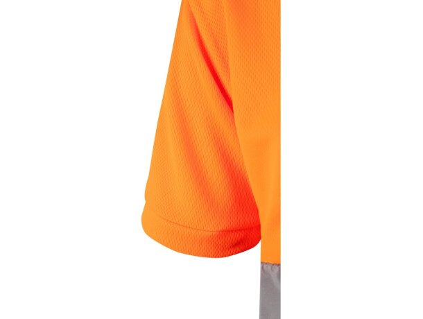 Polo bicolor alta visibilidad Cupid manga corta reflectante Azul marino/Naranja detalle 19