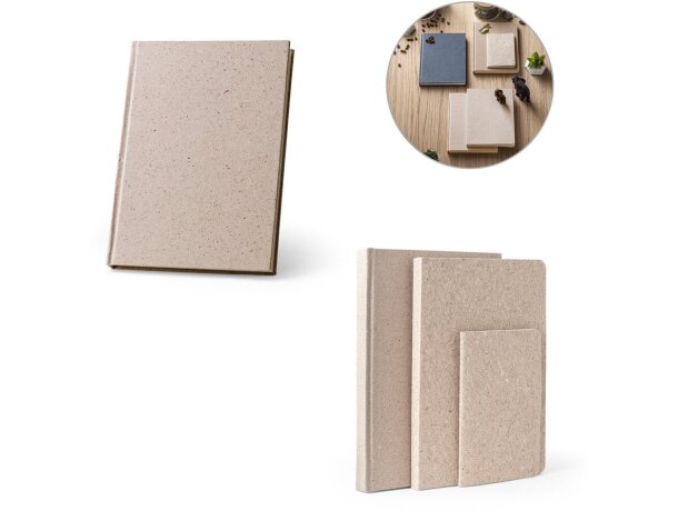 Libretas ecológicas con tapa dura hechas de residuos de hojas de té detalle 1