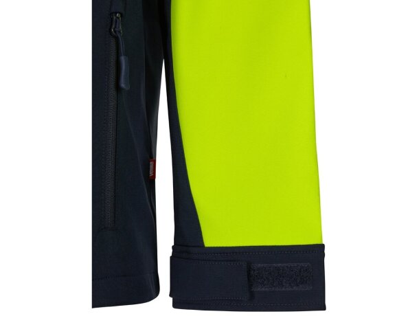 Chaqueta soft shell bicolor hestia large alta visibilidad Azul marino/Amarillo detalle 17
