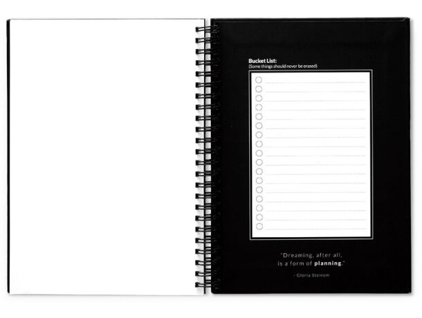 Planificador Infinite A5 con páginas de pizarra reutilizables Negro detalle 19