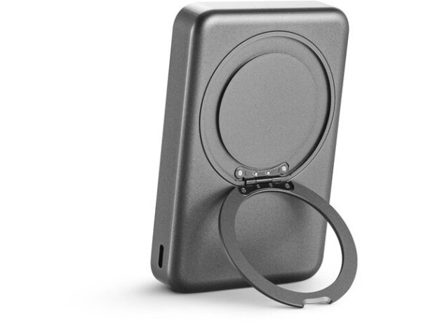 Batería externa magnética Warshel 10 con carga inalámbrica 15w Gris oscuro detalle 6