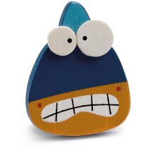 Imán de nevera de madera motivos infantiles personalizado azul Imán de nevera de madera motivos infantiles personalizado azul