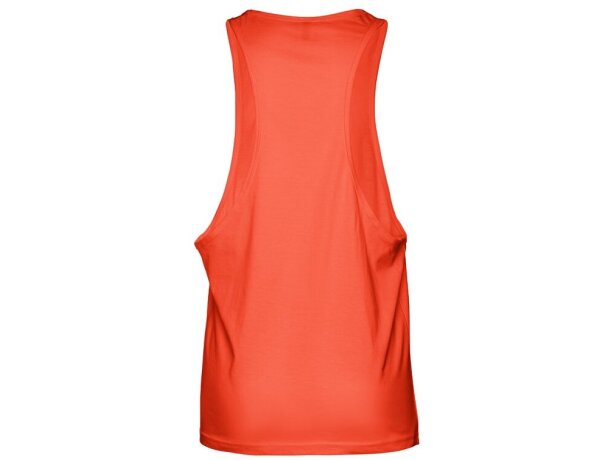 Camiseta sin mangas Ibiza de algodón cardado 140 g/m² Naranja coral detalle 15