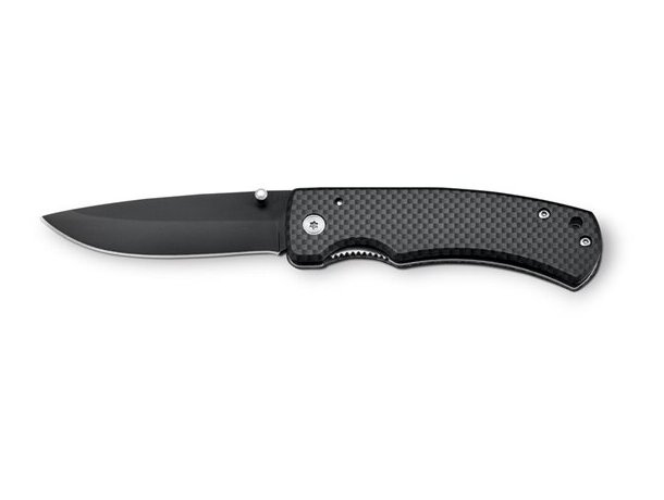 Navaja Alick de bolsillo de acero inoxidable y metal negro