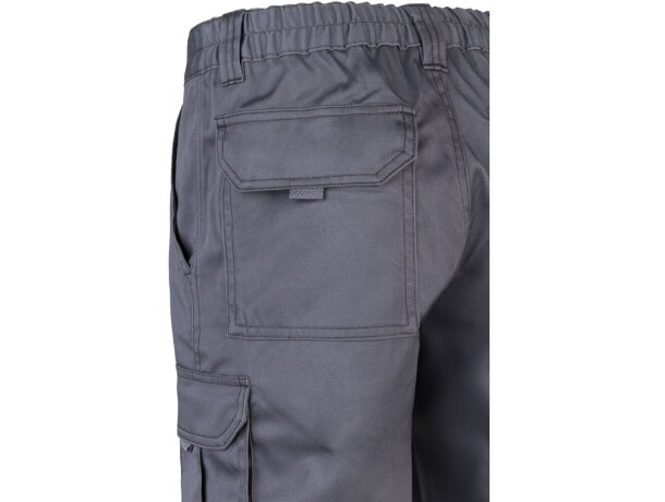 Pantalón lugh multibolsillos elástico con bolsillos de fuelle Gris detalle 27