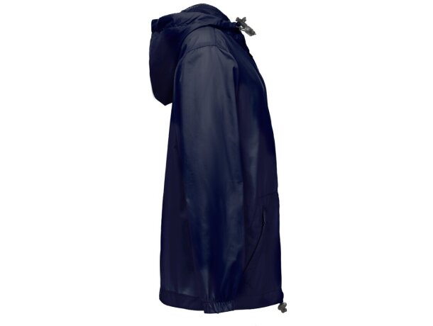 Cortavientos infantil THC Dubliners Kids con capucha impermeable Azul marino detalle 7