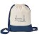 Mochila de deporte con cuerdas de algodón Hi!dea Romford Azul marino detalle 1