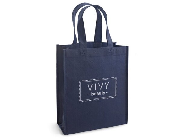 Bolsa reutilizable con asas de 30 cm azul