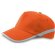 Gorra Jones con detalles reflectantes para eventos deportivos naranja