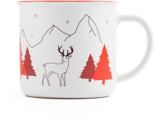 Taza Vernon X de ceramica rojo