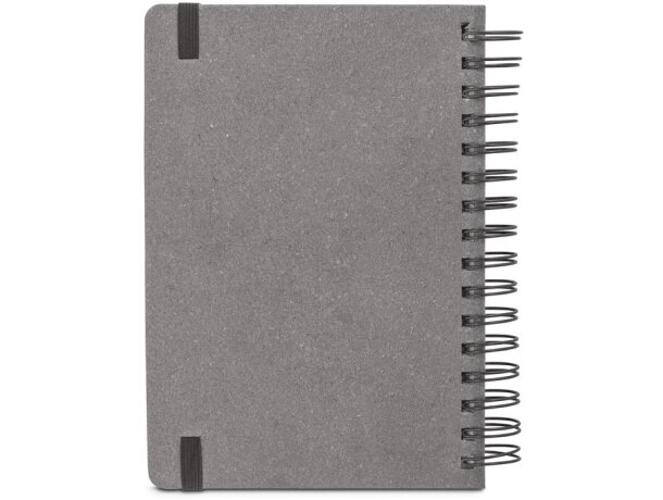 Agenda simmel a5 anillas en cuero reciclado con cierre elástico Negro detalle 8