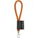 Lanyard tube short poliamida con mosquetón de 9 mm Naranja hexachrome