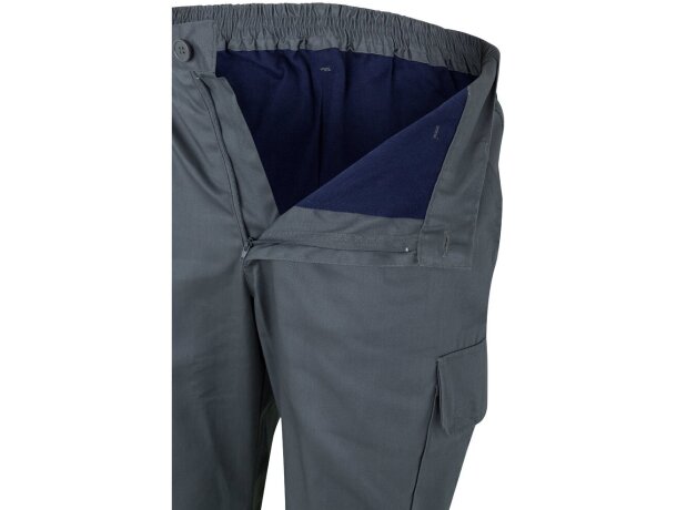 Pantalón de sarga bicolor VL Athena con bandas reflectantes Gris/Amarillo detalle 37
