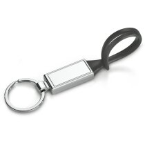 Llavero metal y pvc colores economico negro Llavero metal y pvc colores economico negro
