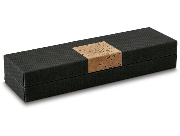 Bolígrafo Cork de corcho y metal con caja natural