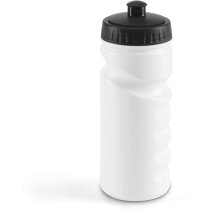 Botella deportiva con cuerpo blanco 550 ml grabado negra
