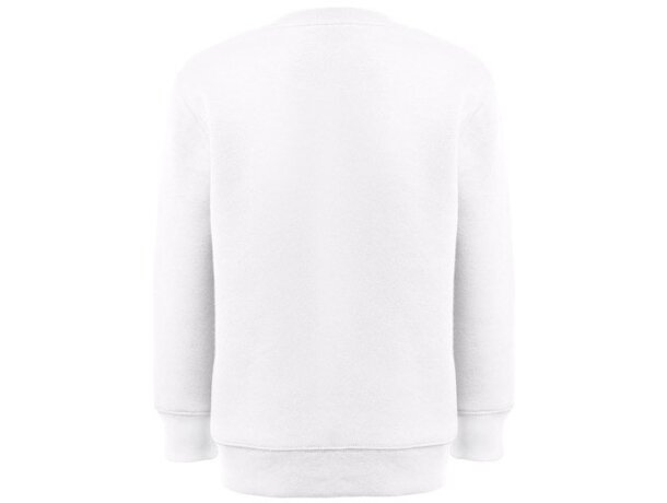 Sudadera infantil Delta Kids WH en algodón y poliéster reciclado Blanco detalle 2