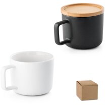 Taza Fangio de cerámica con tapa y base de bambú de 220 mL