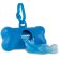 Porta bolsas para mascotas con mosquetón hueso azul claro