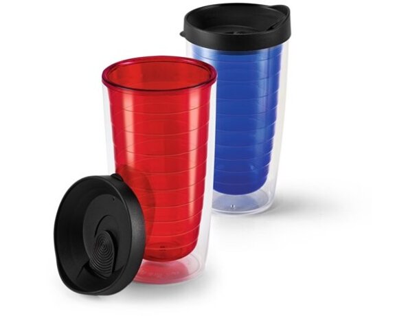 Vaso de plástico con tapa de rosca
