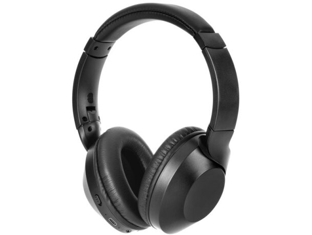 Auriculares inalámbricos Hendrix plegables de ABS reciclado Negro detalle 11