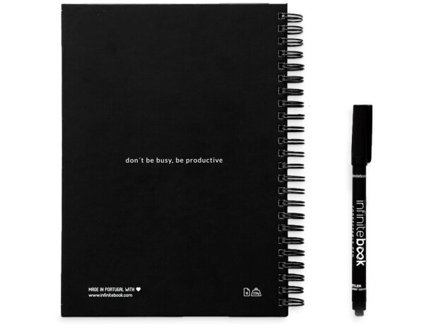Planificador Infinite A5 con páginas de pizarra reutilizables Negro detalle 15