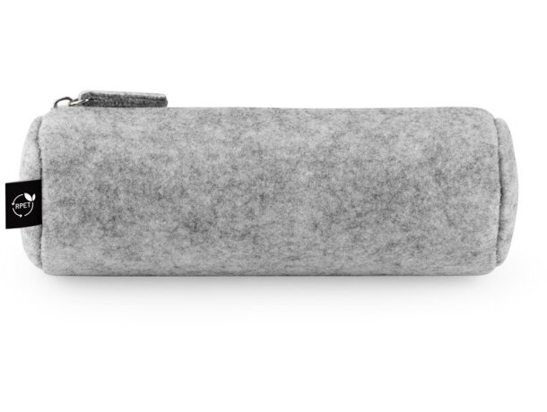 Estuche multiusos Nomad cilíndrico en fieltro reciclado rPET Gris claro detalle 7