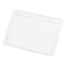 Portacredencial corporativa PVC horizontal troquelado mosquetón REACH