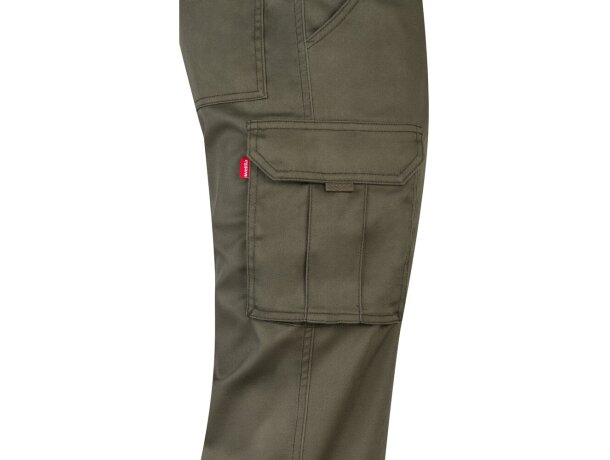 Pantalón lugh multibolsillos elástico con bolsillos de fuelle Verde militar detalle 10
