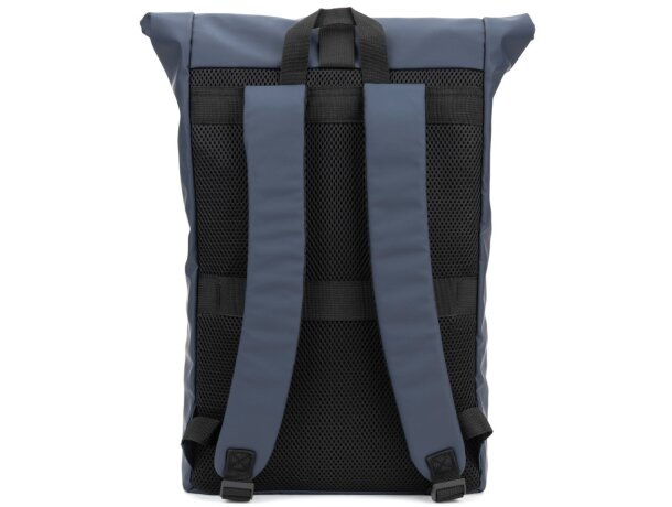 Mochila enrollable Portland con panel acolchado y asa trolley Azul detalle 7