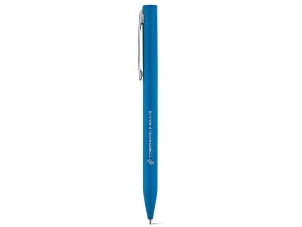 Bolígrafo Wass de aluminio con clip brillante azul
