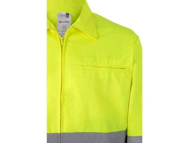 Chaqueta de sarga bicolor Neptune Large con alta visibilidad Gris/Amarillo detalle 15