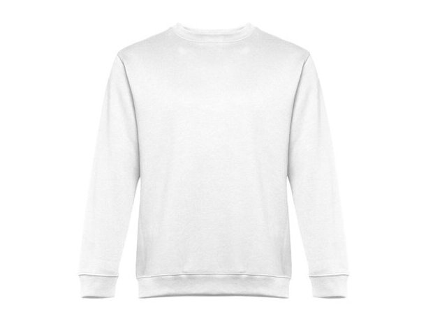 Sudadera unisex Delta Wh en algodón y poliéster Blanco detalle 4