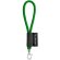 Lanyard tube short poliamida con mosquetón de 9 mm Verde
