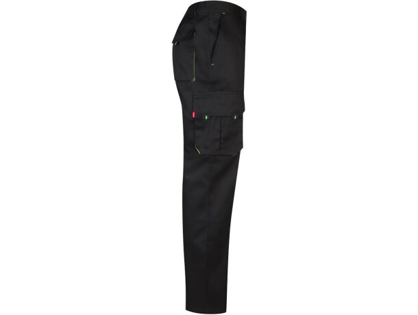 Pantalón de sarga multibolsillos bicolor VL Hypnos Negro/Verde detalle 14