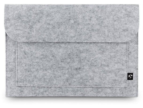 Funda Felpy Sleeve para portátil de fieltro reciclado 100% rPET Gris claro detalle 5