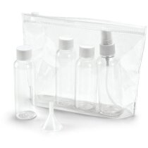 Neceser cierre hermético con envases para líquidos transparente Neceser cierre hermético con envases para líquidos transparente