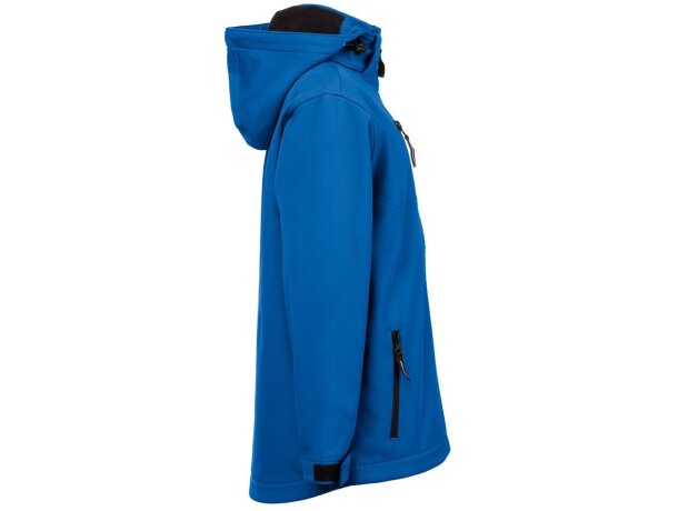 Chaqueta softshell infantil Zagreb Kids con capucha desmontable Azul royal detalle 10