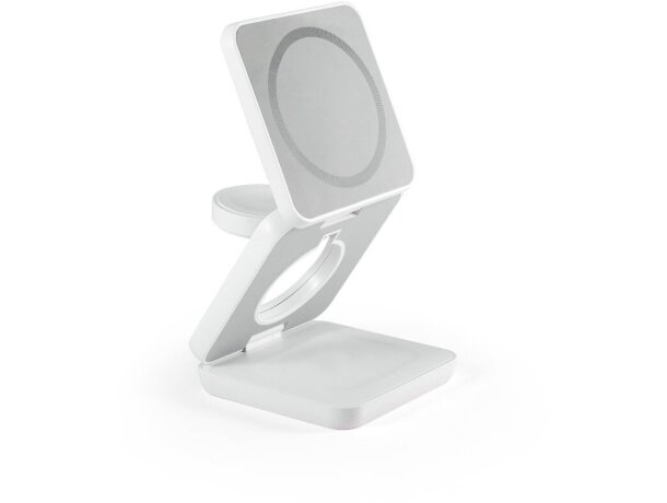 Cargador inalámbrico magnético Broglie 4 en 1 15W ultrarrápido Blanco detalle 5