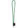 Lanyard Tube Long en poliamida con anilla de 32 mm Verde
