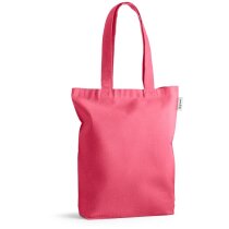 Bolsa de algodón reciclado Merida azul con asas largas 62 cm