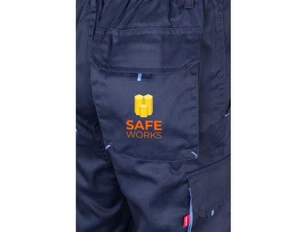 Pantalón elástico bicolor fides con seis bolsillos funcionales Azul marino/Azul claro detalle 12