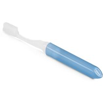 Cepillo plegable de dientes azul grabado