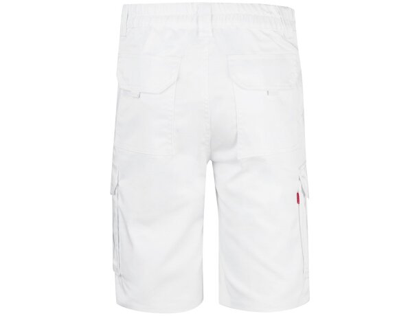 Bermudas elásticas multibolsillos Hebe con cinturilla elástica Blanco detalle 18