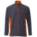 Chaqueta polar bicolor Geras con cinco bolsillos y cremallera Gris/Naranja
