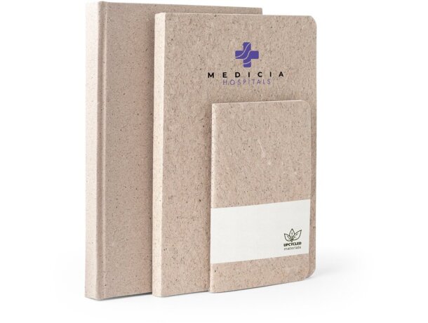 Libretas ecológicas con tapa dura hechas de residuos de hojas de té detalle 5